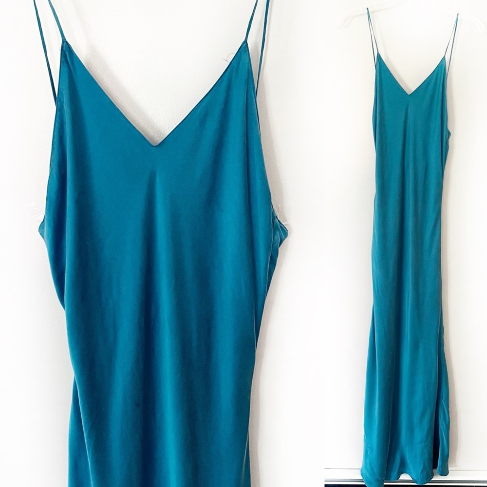 Vintage 90s Y2K Victoria’s Secret 100% Silk Maxi Slip Dress Gown Small VS
